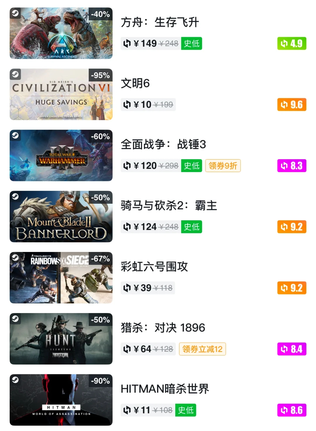 Steam冬促现已正式开启！【双人成行】仅需40！！