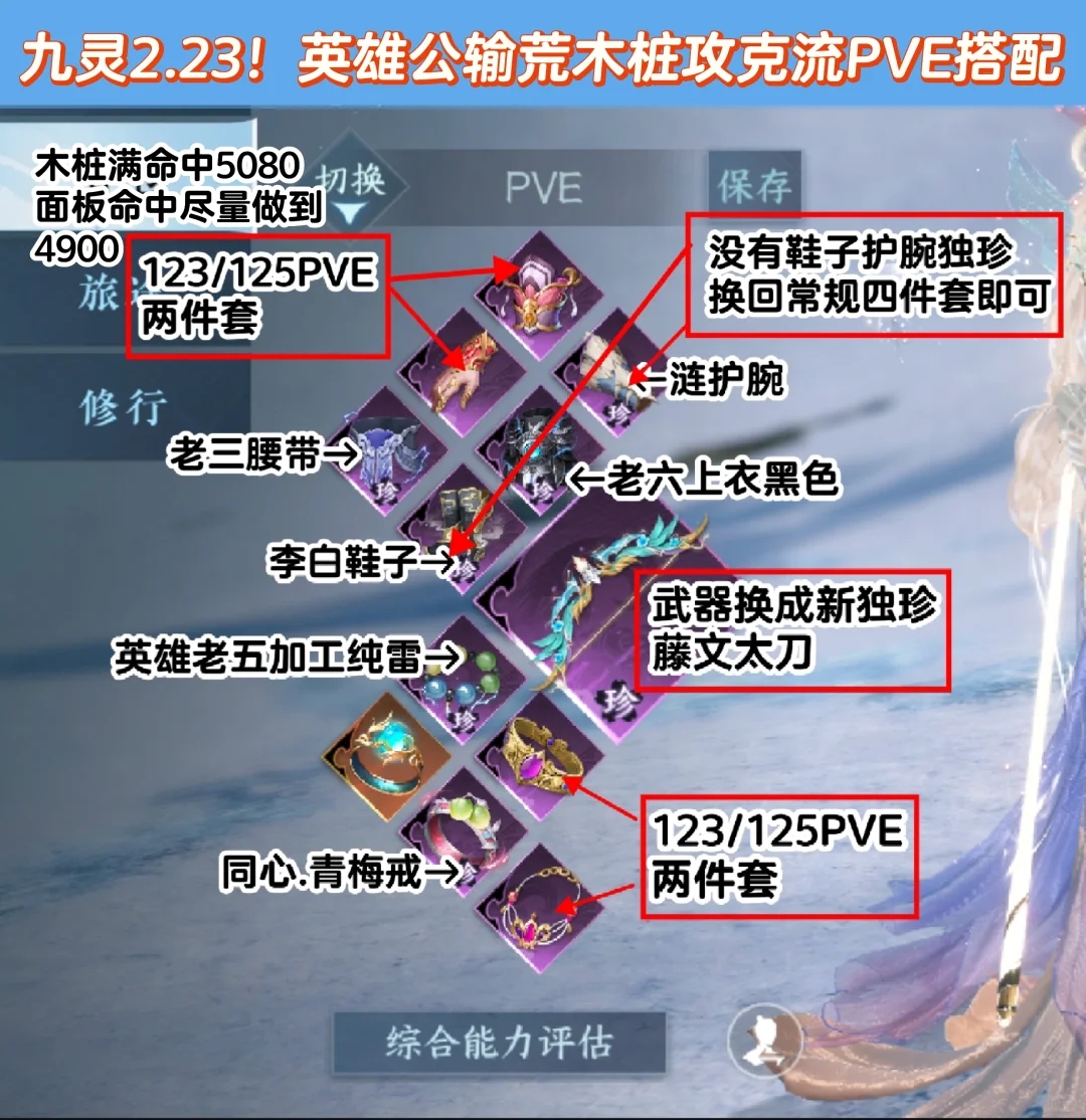 九灵2.23！英雄公输荒木桩攻克流PVE搭配