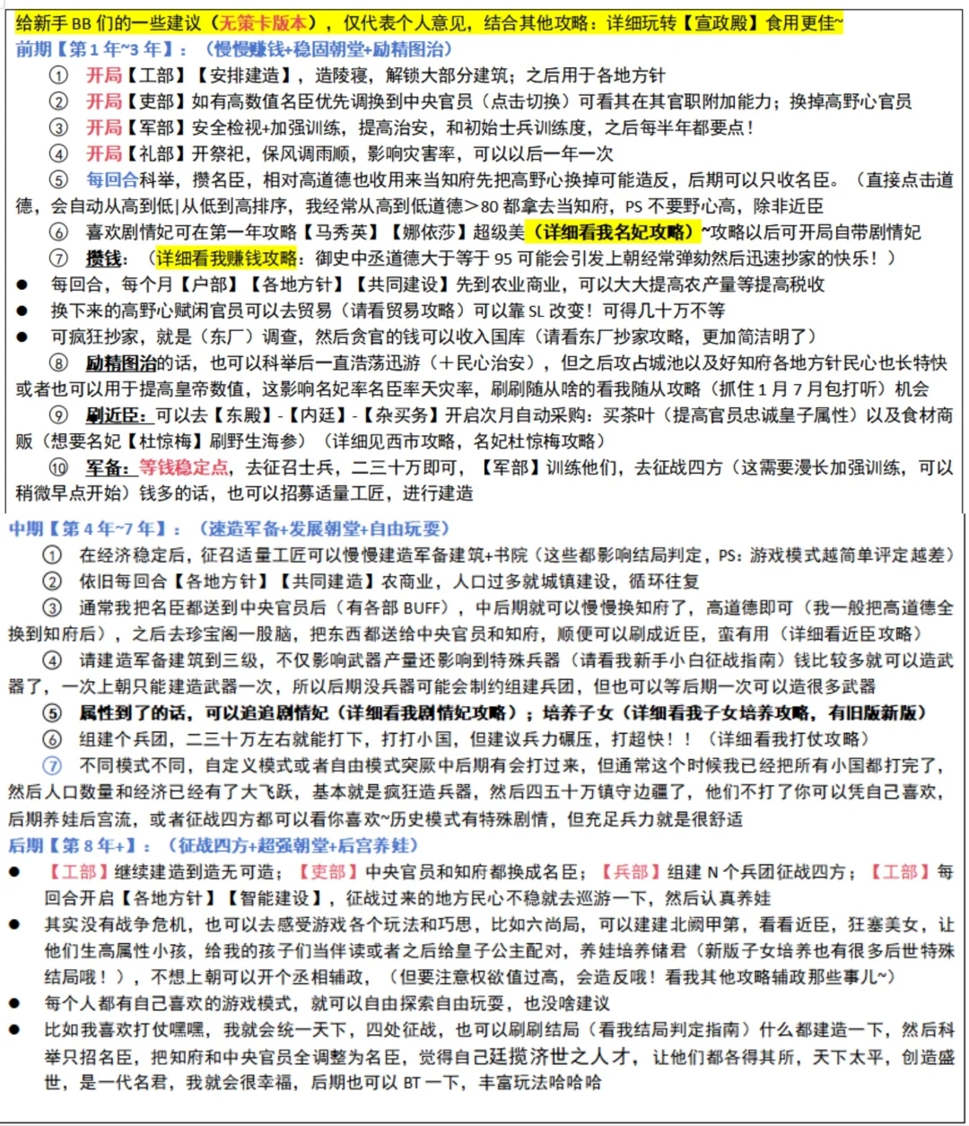 皇帝成长计划2新手建议+必备图表！