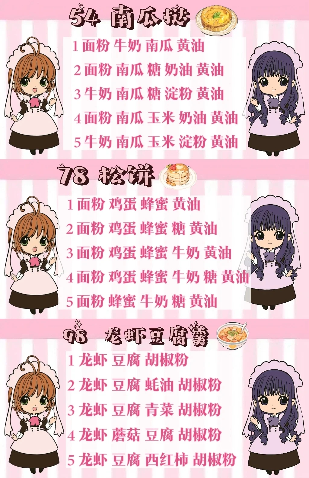 【魔卡少女樱手游】美食图鉴及兑换码分享