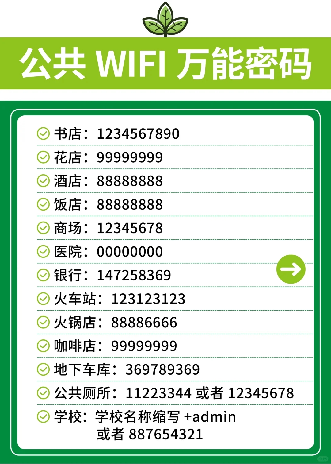 99%人不知道‼️公共WiFi万能密码