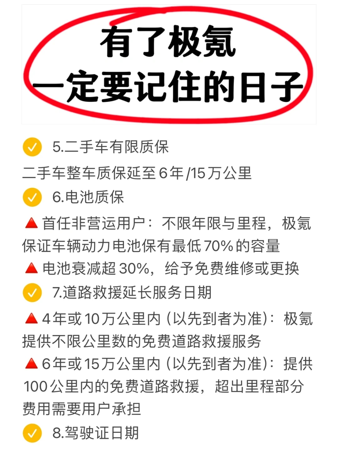 极氪提车后，一定要记住的10个日子‼️很全