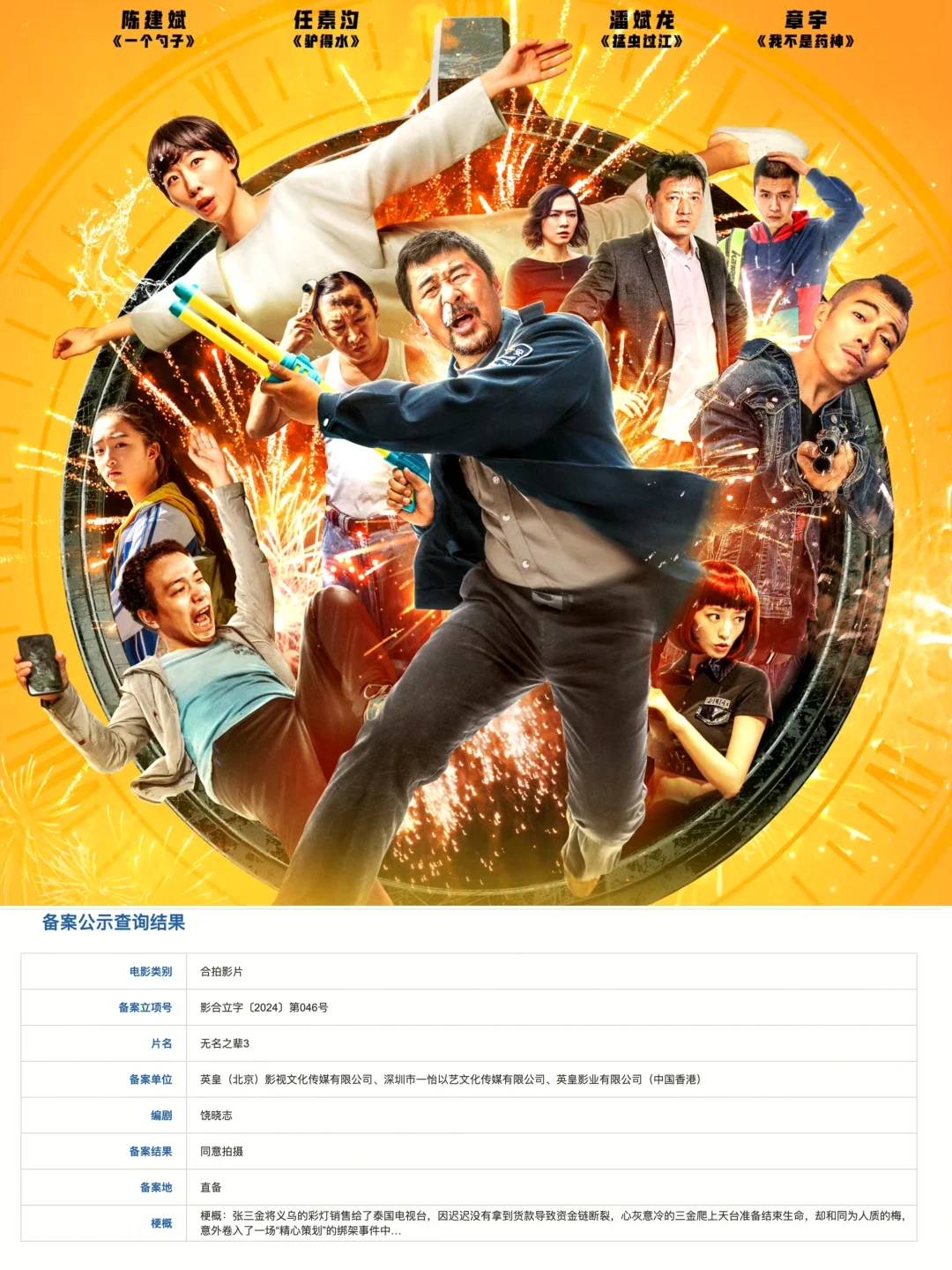 第2部即将上映，《无名之辈3》也要来辣！