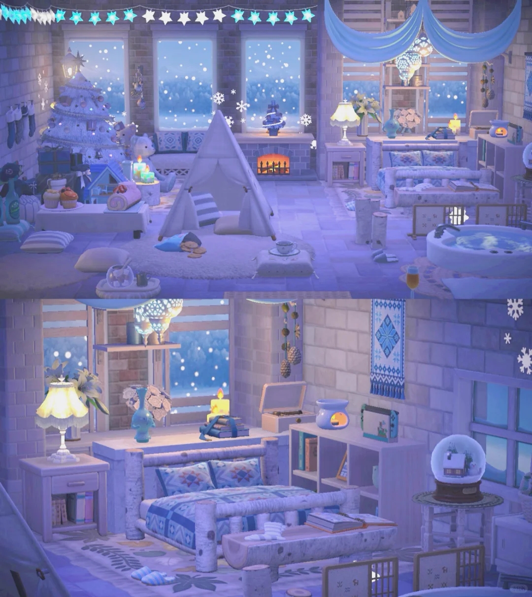 动森｜蓝色雪夜❄️🦋