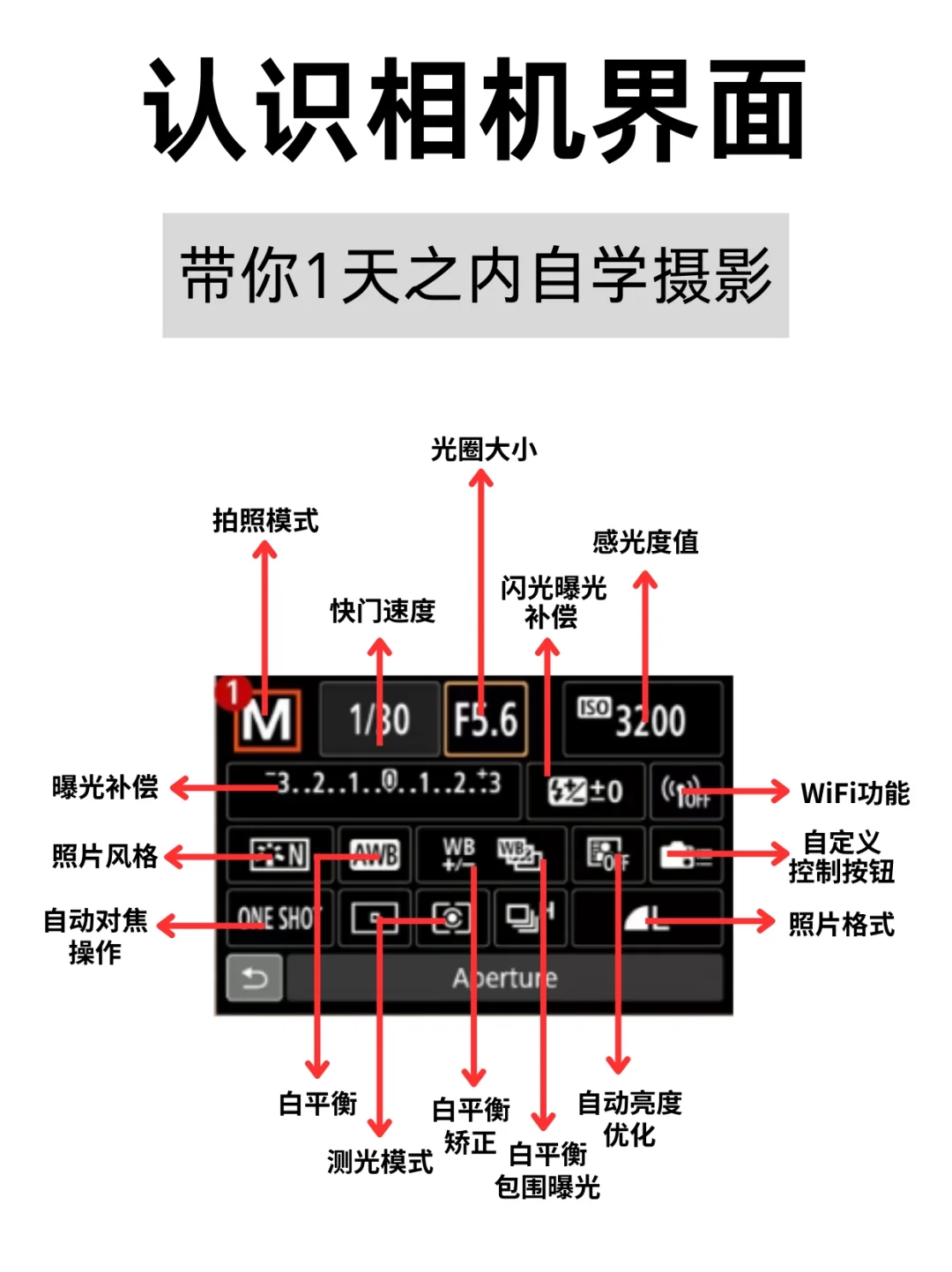 新手入门5分钟学会相机使用 | 摄影教程