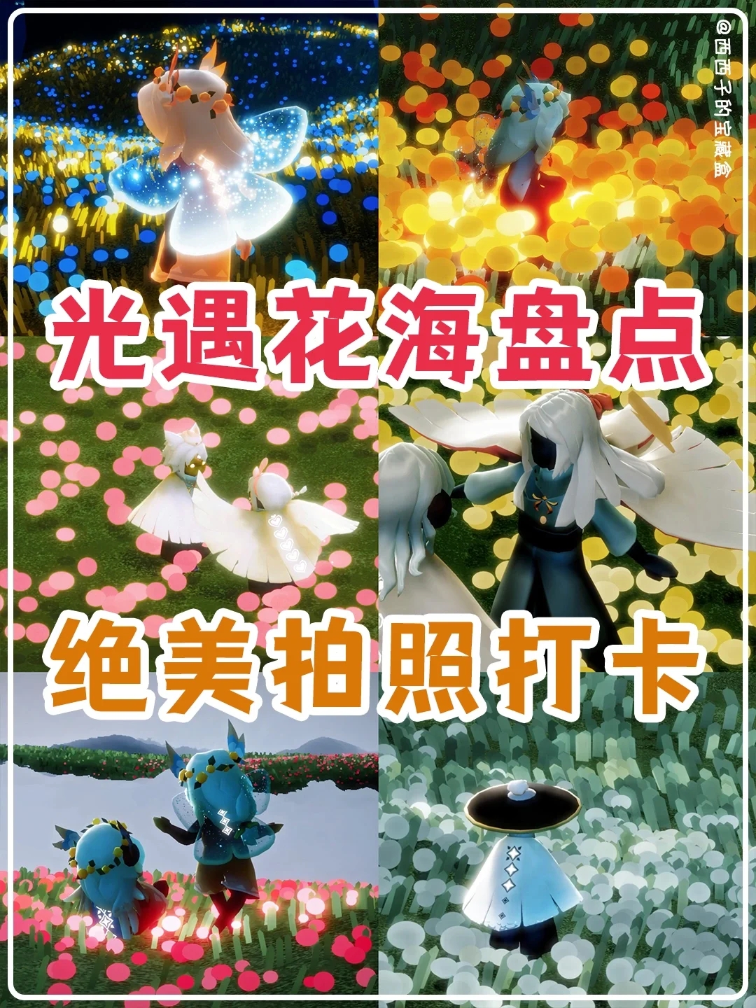 盘点光遇花海拍照打卡🌷非常适合情侣搭子