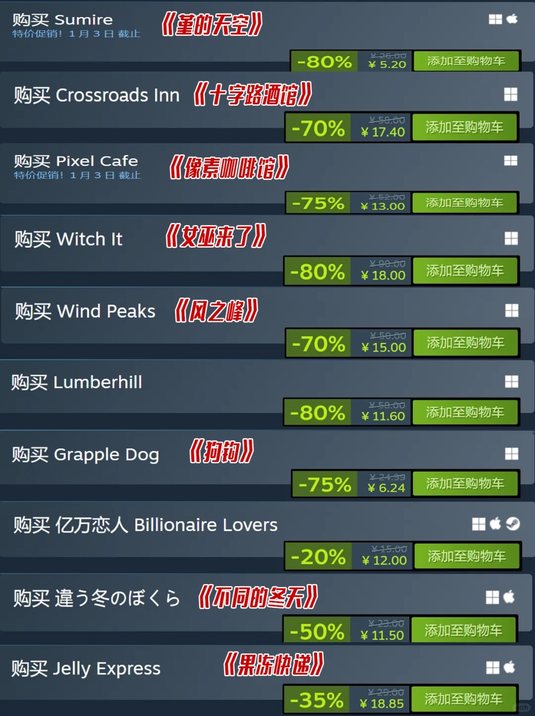 Steam冬促10元档第二期‼️囤囤鼠姐妹速进！