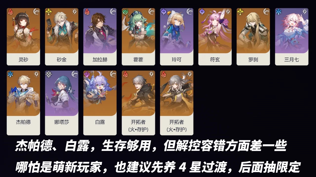 【V2.7攻略】自选常驻5星，星魂与0魂推荐