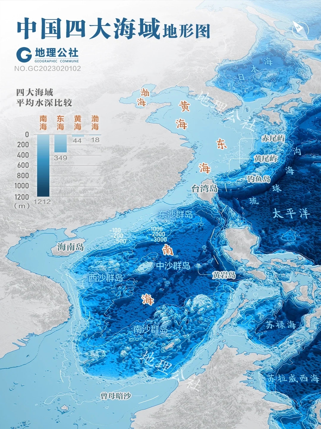 中国四大海域有多深？渤海究竟有多深？