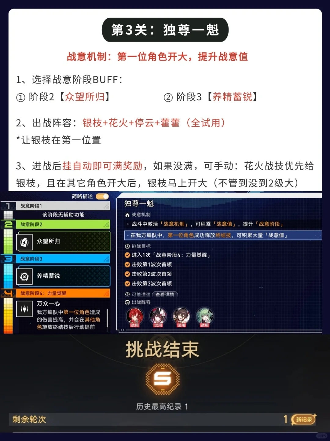 星穹铁道丨战意狂潮全集！全试用满奖励