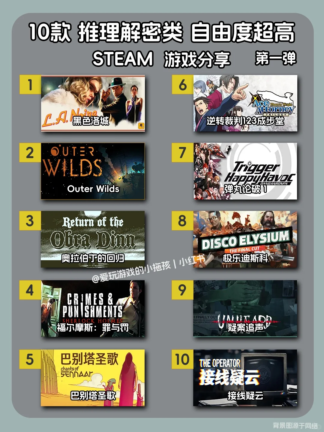 Steam 10款 | 推理解谜 | 高自由度游戏❗️❗️