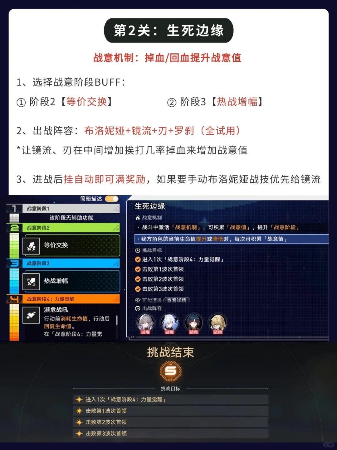 星穹铁道丨战意狂潮全集！全试用满奖励