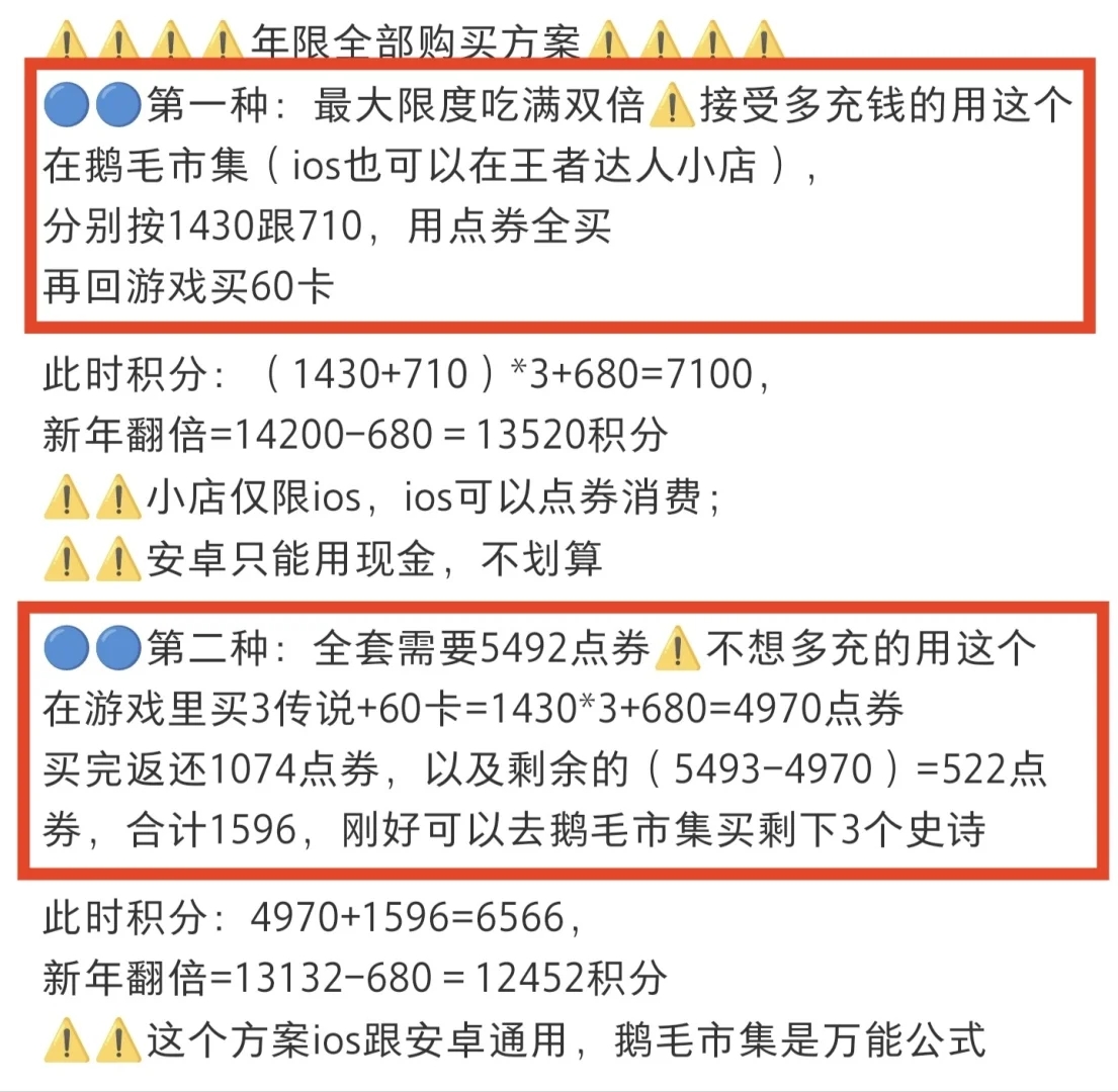 蛇年限定双倍积分精策，详细版