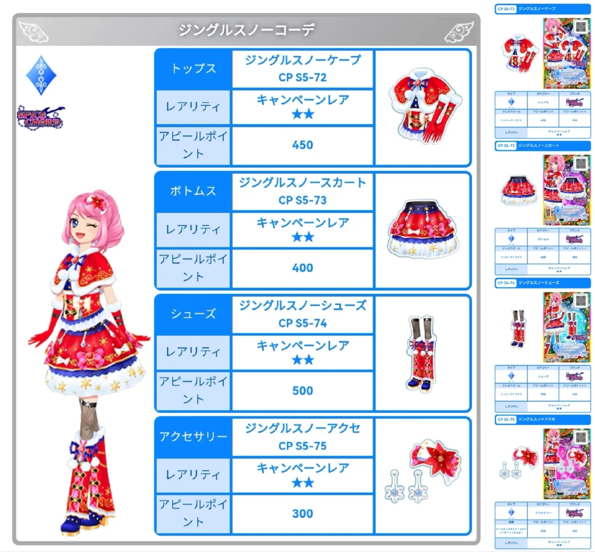 Aikatsu！Christmas Dress Collection图鉴