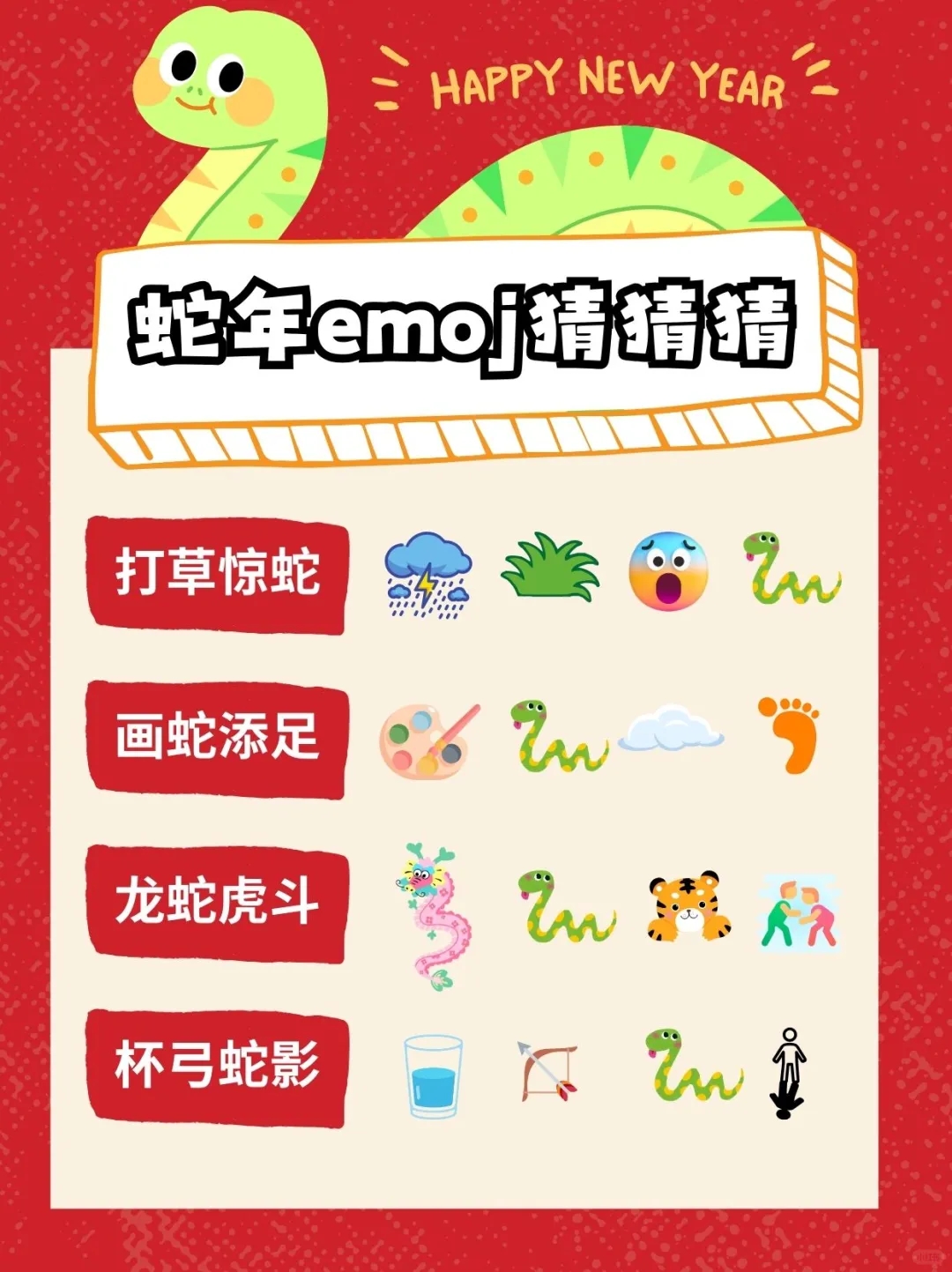 2025年会新玩法|Emoji猜成语🔥