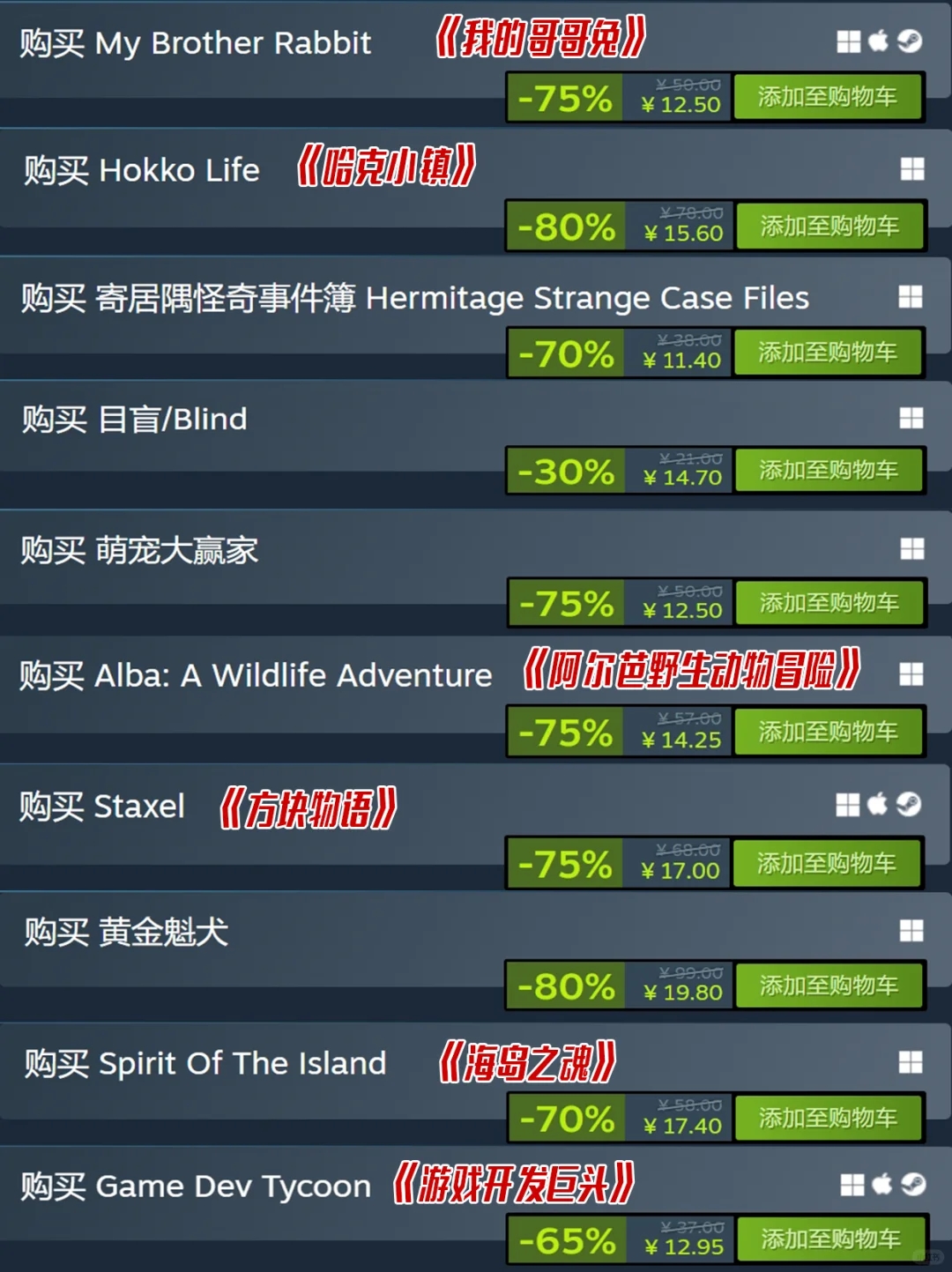 Steam冬促10元档第二期‼️囤囤鼠姐妹速进！